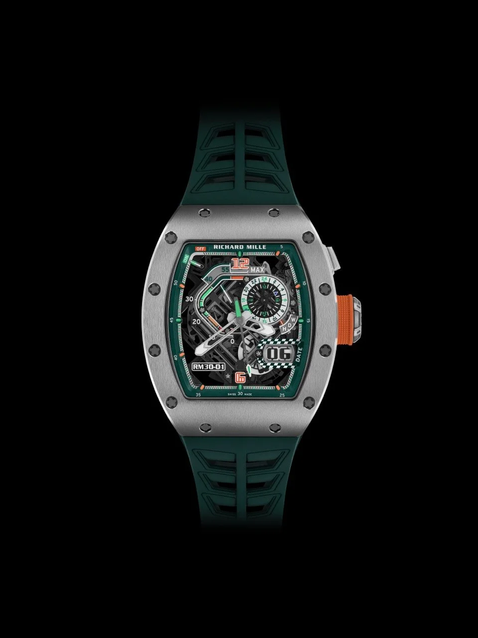 Richard Mille RM11用ベルトラバー　グリーン Richard Mille RM11用ベルトラバーグリーン